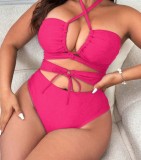Women Sexy Cut-Out Lace-Up One-Piece Swimsuit