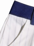 Summer Career Women Striped Sleeveless Blazer Color-Block Waist Belt Two-Piece Shorts Set