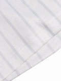 Summer Career Women Striped Sleeveless Blazer Color-Block Waist Belt Two-Piece Shorts Set