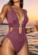Women Stripe One-Piece Swimsuit