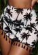 Women Sexy Bikini Beach Skirt Coconut Tree Tassel Drawstring Swimsuit