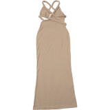 Women Summer Sexy Hollow Out Backless Dress