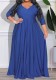 Plus Size Women V-Neck Maxi Dress