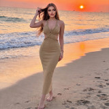 Women Summer Sexy Hollow Out Backless Dress