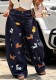 Women Cartoon Embroidery Denim Pants