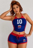Women Jersey Color Block Two-Piece Set