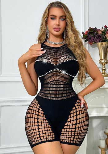 Women Hollow Out Sexy Beaded Lingerie