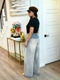 Women Washed Gradient Denim Pants