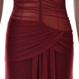 Women Summer Elegant Sexy Halter Neck Backless Fishtail Dress