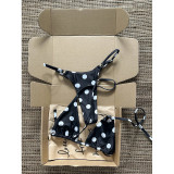 Women Spaghetti Strap Polka Dot Bikini Holiday Beach Two-Piece Swimsuit