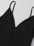 Women Holiday Mesh Sexy V-Neck Backless Strap Dress
