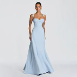 Women Elegant Formal Party Sexy Strap Maxi Dress