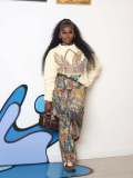 Women Palette Oil Painted Denim Pants