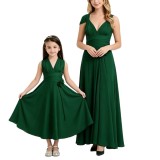 Family Wear Women Girls Sleeveless Dress