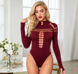 Women Hollow Out Mesh Sexy Bodysuit