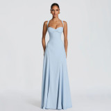 Women Elegant Formal Party Sexy Strap Maxi Dress