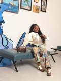 Women Palette Oil Painted Denim Pants