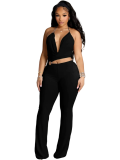 Women Summer Halter Neck Cut-Out Camisole Jumpsuit