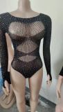 Women Sexy Rhinestone Mesh Lingerie