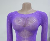 Women Sexy Rhinestone Mesh Lingerie