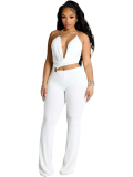 Women Summer Halter Neck Cut-Out Camisole Jumpsuit