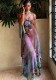 Summer Women Strap Printed Maxi Dress