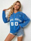 Summer Women Letter Hollow-Knit Zipper Loose Sun-Protective Cardigan