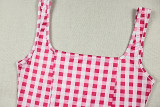 Women Striped Slim Waist Slim Fit A-Line Strap Sweet Dress