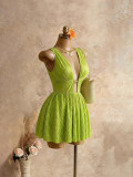 Summer Deep V Neck Sexy Holidays Dress