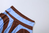 Summer Chic Sexy Halter Neck Strapless Crop Top Skirt Set