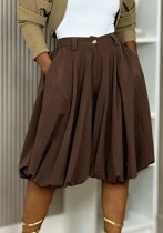 Summer A-Line High-Waist Pleated Loose Wide-Leg Midi Casual Pants