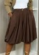 Summer A-Line High-Waist Pleated Loose Wide-Leg Midi Casual Pants