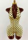 Summer Spring Polka Dot Elastic Halter Neck Low Back Slim Fit Jumpsuit