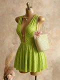 Summer Deep V Neck Sexy Holidays Dress