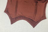 Women Casual Halter Neck Bandeau Sleeveless Backless Top and Pant Two-Piece Set