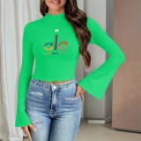 Women Bell Bottom Sleeve Top