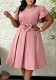 Plus Size African Women Ruffle Floral Dress