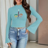 Women Bell Bottom Sleeve Top