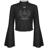 Women Bell Bottom Sleeve Top