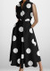 Plus Size Women Printed V-Neck Sleeveless Dress