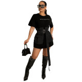 Women Summer Denim Casual Patchwork Dress