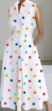Plus Size Women Printed V-Neck Sleeveless Dress