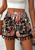 Women Spring/Summer Printed Casual Lace Shorts