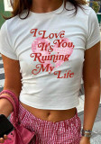 Women Printed Crop Top T-Shirt