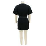 Women Summer Denim Casual Patchwork Dress