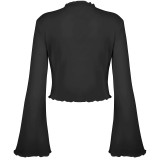 Women Bell Bottom Sleeve Top