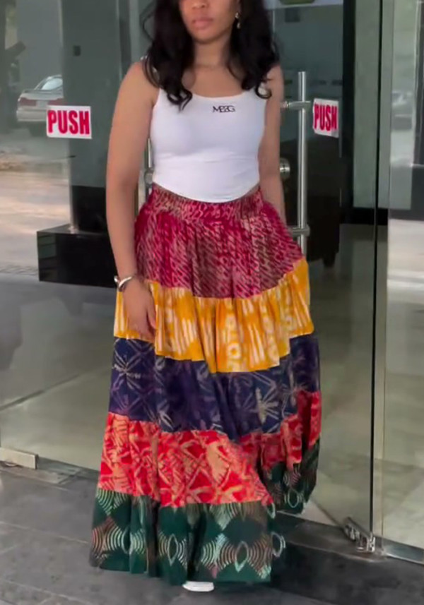 Women Bohemian Holidays Patchwork Skirt