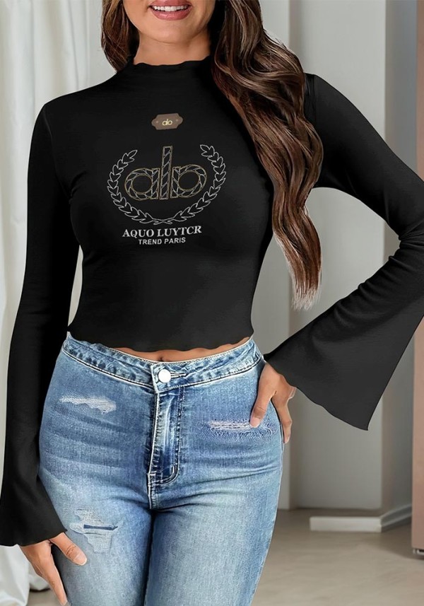 Women Bell Bottom Sleeve Top