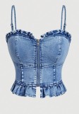 Women Casual Women Denim Camisole Top