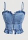 Women Casual Women Denim Camisole Top